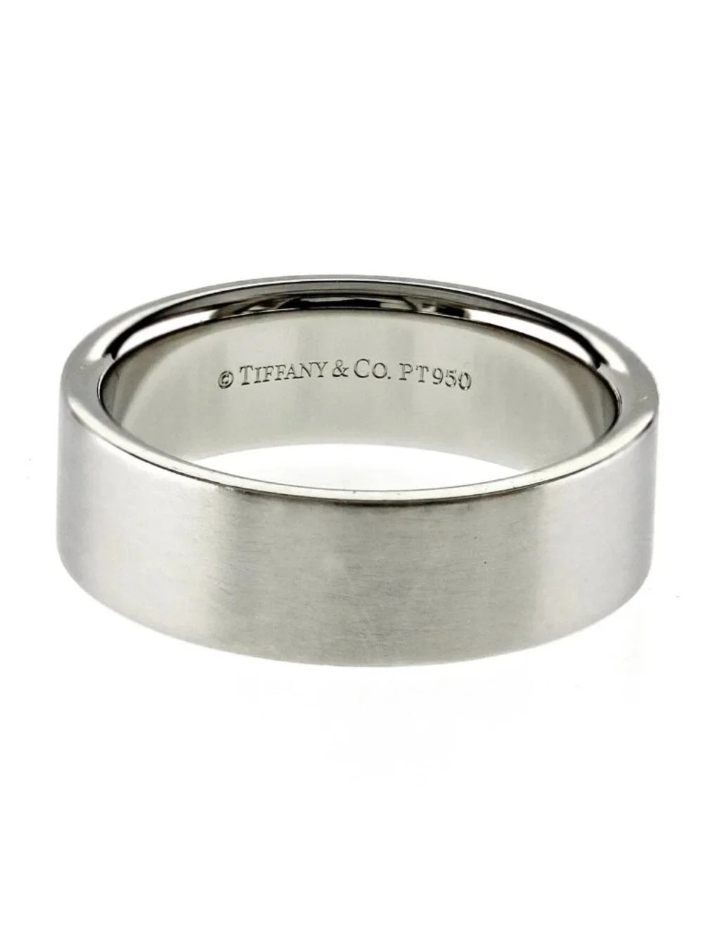 Au Tiffany & Co. 950 Platinum Flat 6 mm Wedding Band Ring Size 6.25